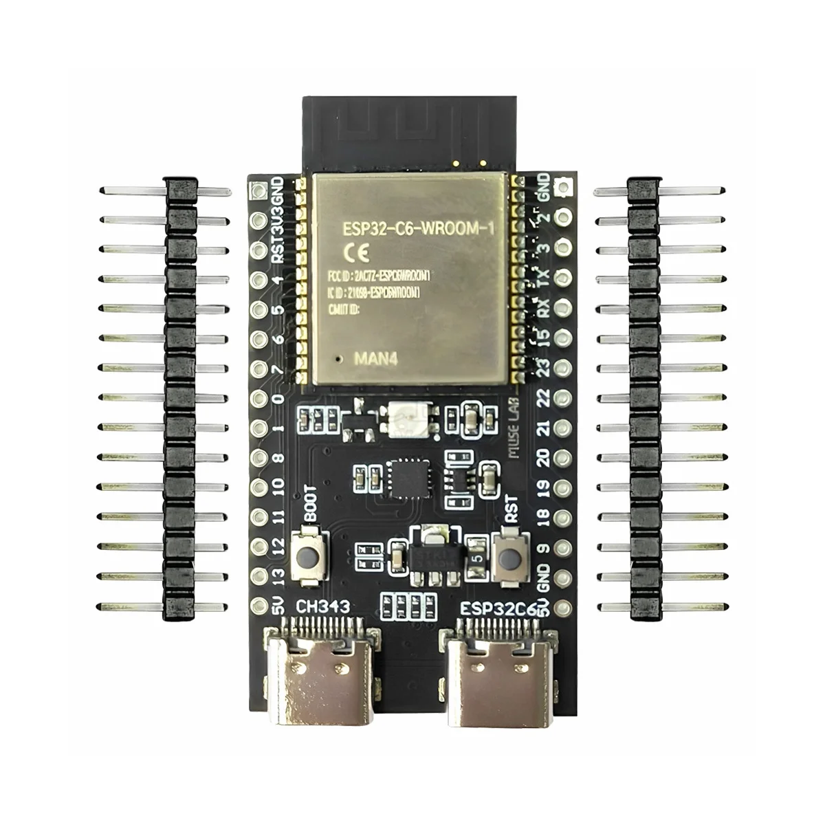 

ESP32-C6-DevKitC-1-N4 ESP32-C6 Development Board Core Board RISC-V ESP32 WiFi Module Type-C Development Board Core Board