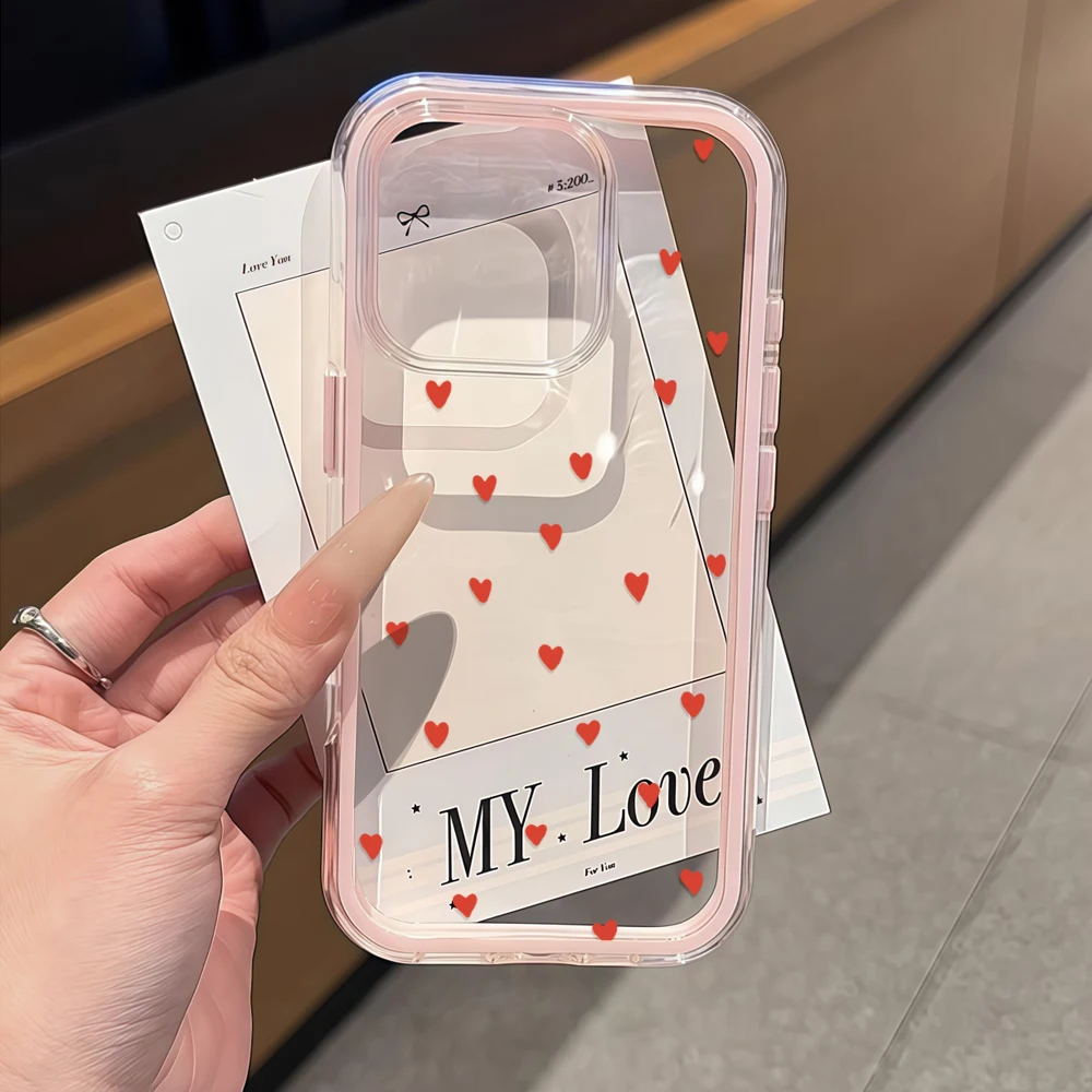 Red Love Heart Phone Case Cover