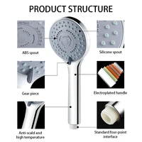 Zloog 5 Modes Bathroom Shower Head Rainfall Massage Multi-function Handheld Bath Sprayer Nozzle Showerhead Bathroom Accessories 2