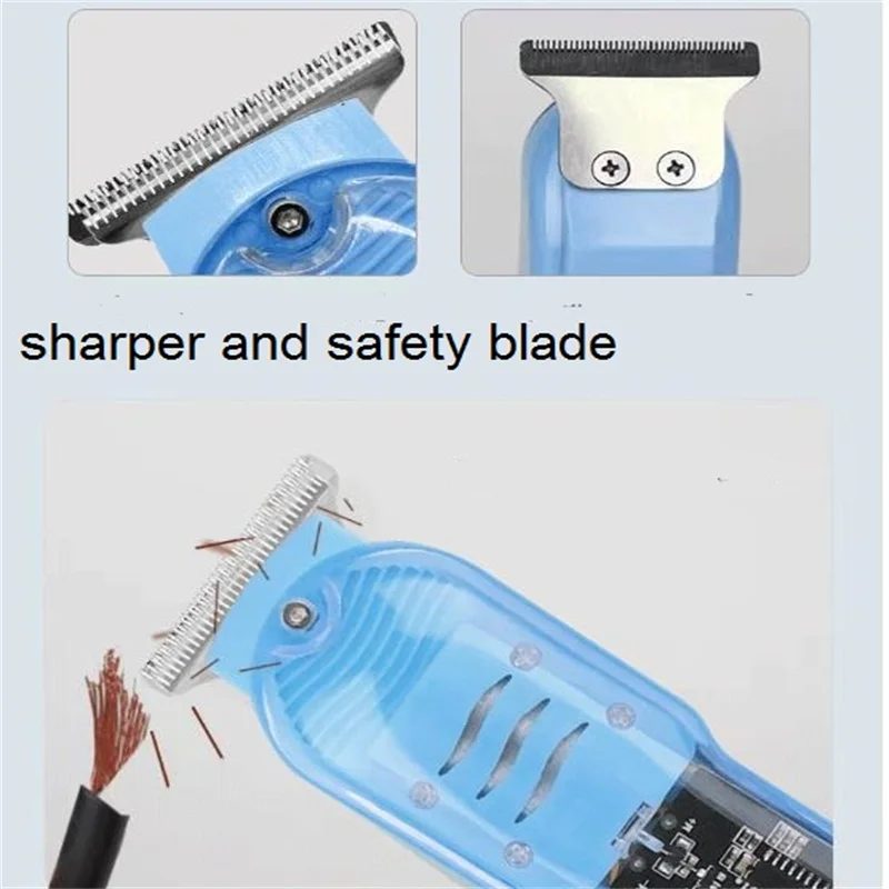 Electric Fade Trimmer For Men Bald Head Clipper T Blade Zero Gap Haircut Precision Hair Style Cutter Adult Hairdress Shave Razor 2