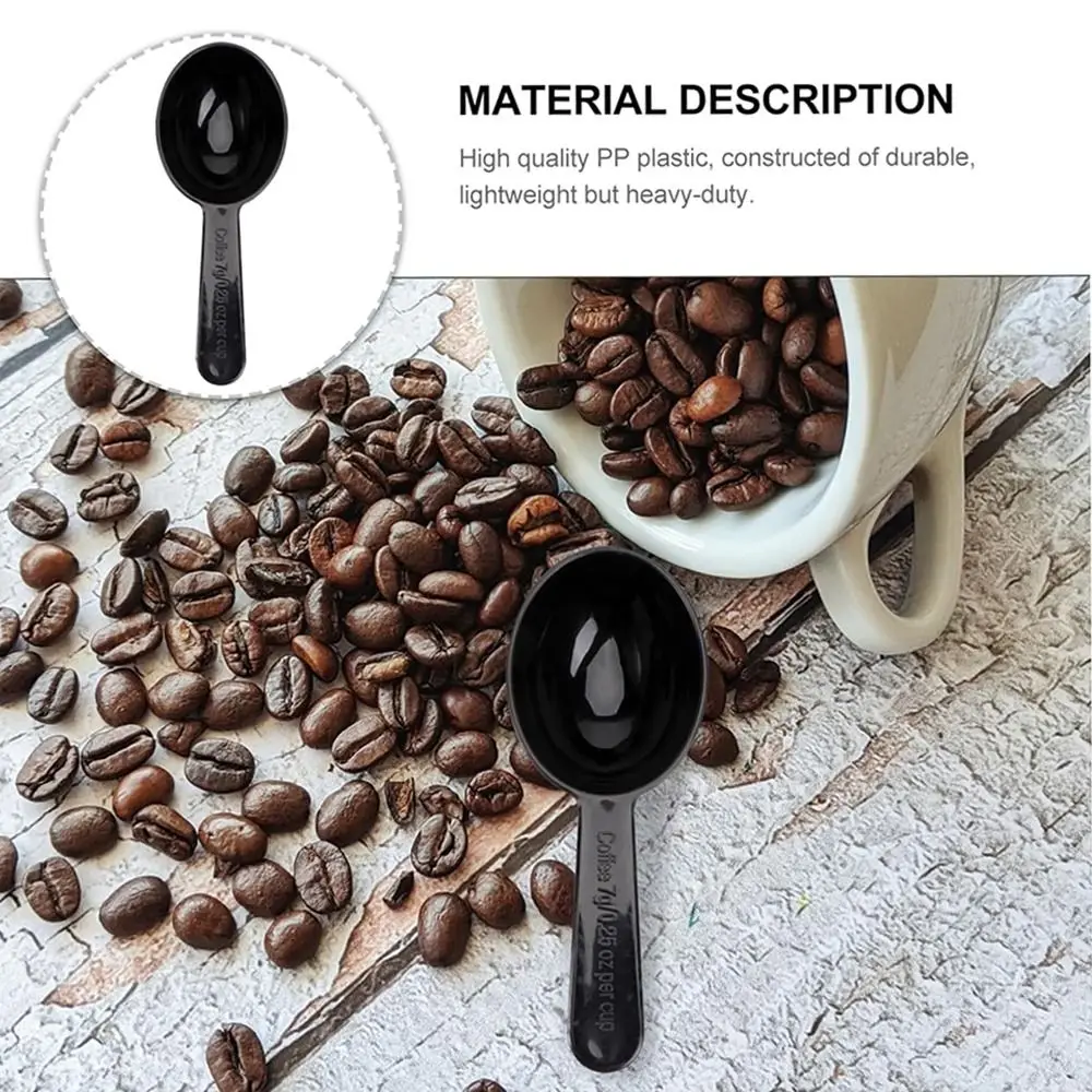Kitchen Measuring Spoons Black Measuring Teaspoon Scoop Multifunction Plastic 15ml Milk Powder Spoon Coffee Beans Container Scoop Home