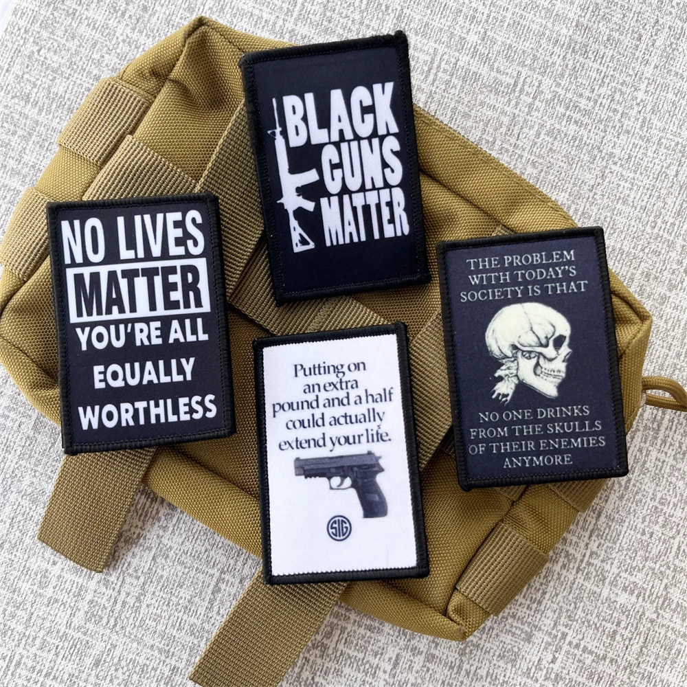 Black Guns Matter Tactical Morale Patch - Anime Skeleton with Liberty and 2A Angel Graphics