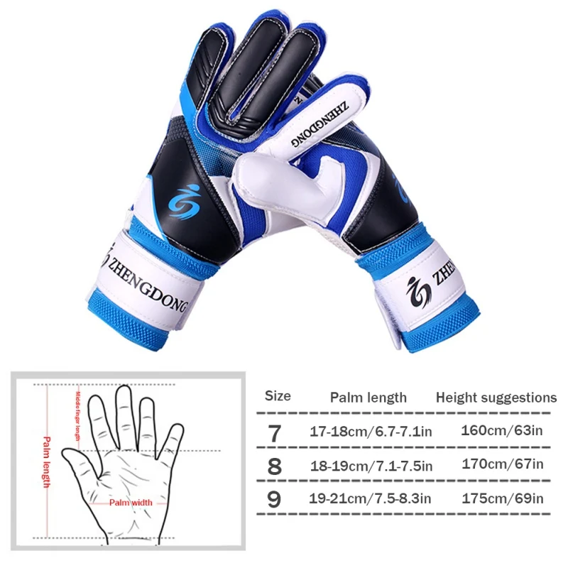 Kids Adults Finger Protection Goal Thickened Latex Football Gloves Professional Soccer Goalkeeper Gloves