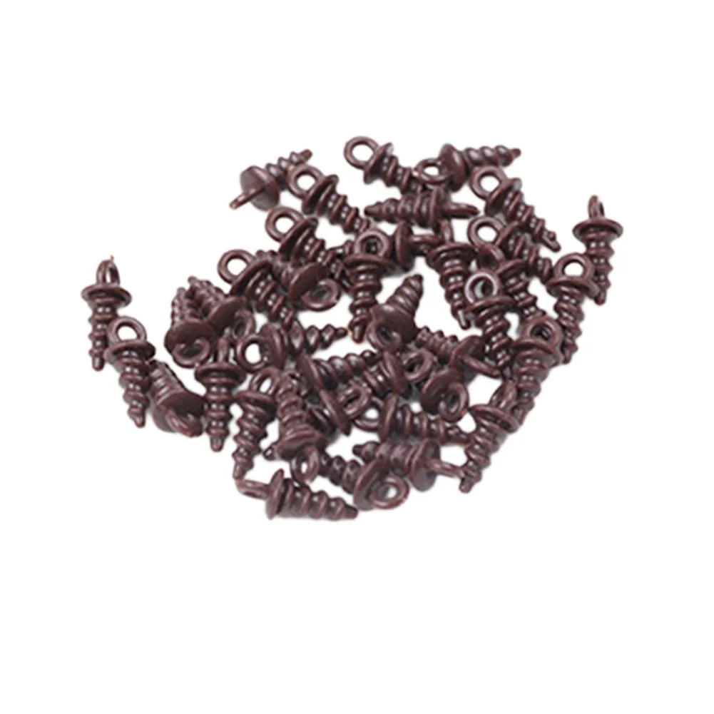 50pcs Carp Fishing Boilies Feeder Bait Screw Holder 10.5mm Fishing Accessories For Taps Lure For Floss Hairs Hair Stops