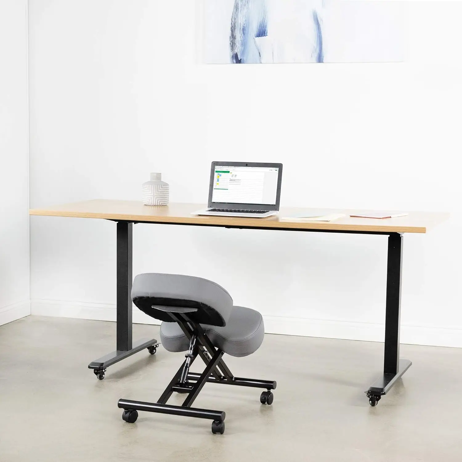 Dragonn By Vivo Ergonomic Kneeling Chair, Adjustable Stool For Home And Office - Improve Your Posture With An Angled Seat - 3