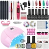 Manicure Set Extension Nail Gel Set Acrylic Quick Extension UV Gel Nail Polish Soak Off LED Varnish Base Gel Top Coat Nail Kit 3