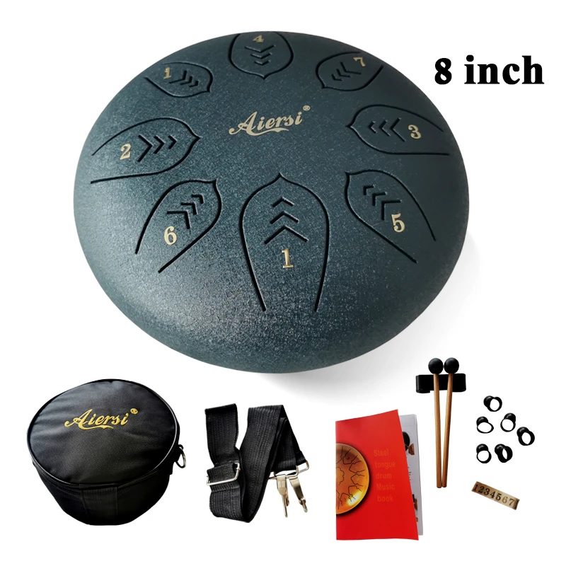 Buitenboordmotor energie Afvoer Steel Tongue Drum 8 Notes 8 inch and 6 inch Percussion Instrument Handpan  Drum with Bag, Music Book, Mallets, Finger Picks| | - AliExpress
