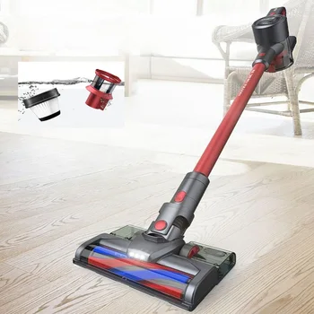 Wet Dry Cordless Vacuum Cleaner with Water Tank,40 Mins Runtime Smart Vacuum Stick,20kPa Handheld Cleaners for Home Carpet Floor