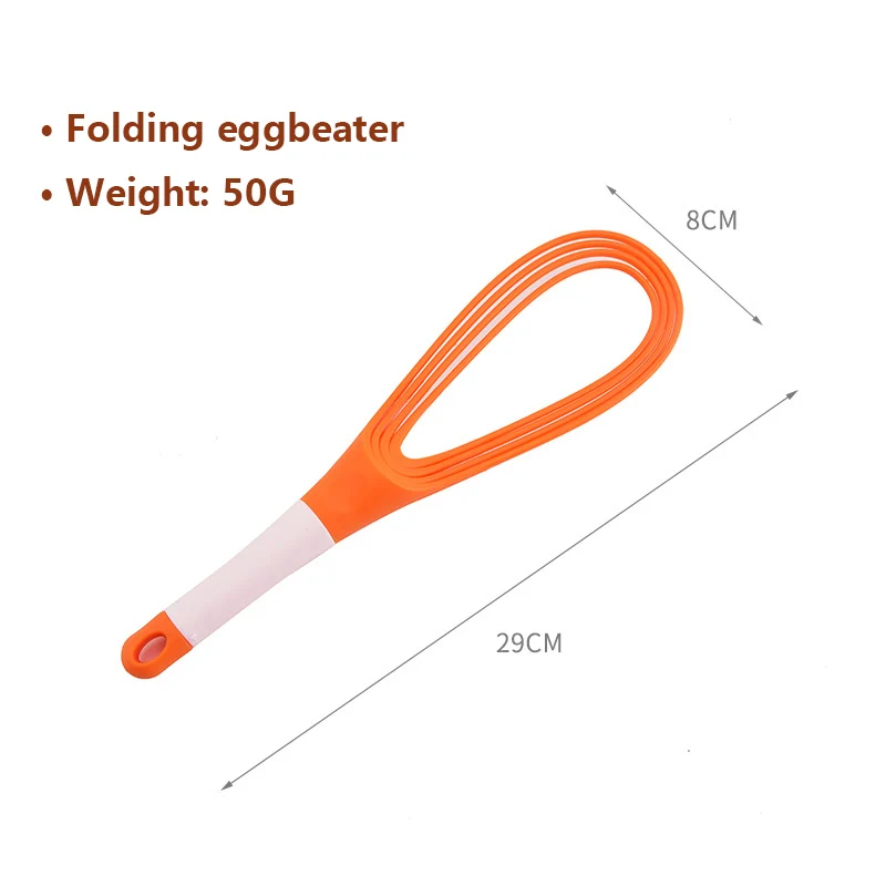 1Pcs Multifunction Rotatable Balloon And Flat Whisk Egg Beater Plastic Hand Knead Dough Blender Egg Mixer Tools Kitchen Gadget