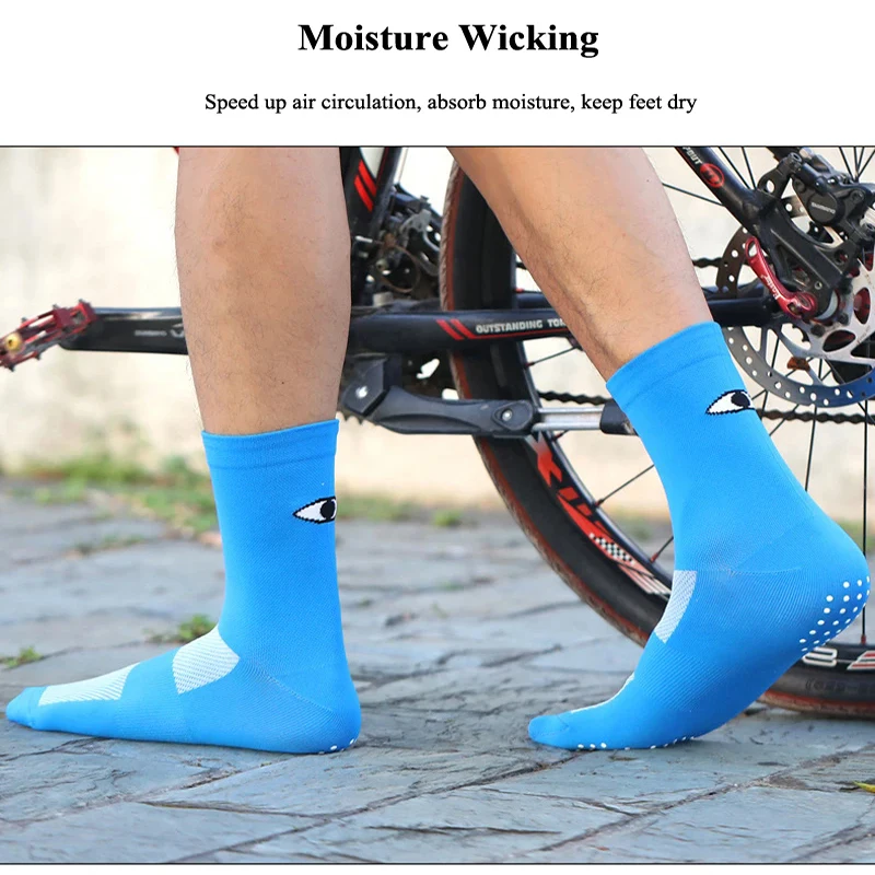 Popular Rubber Point Anti Slip and Wear-Resistant Sports Socks for Outdoor Sports Cycling Basketball and Running