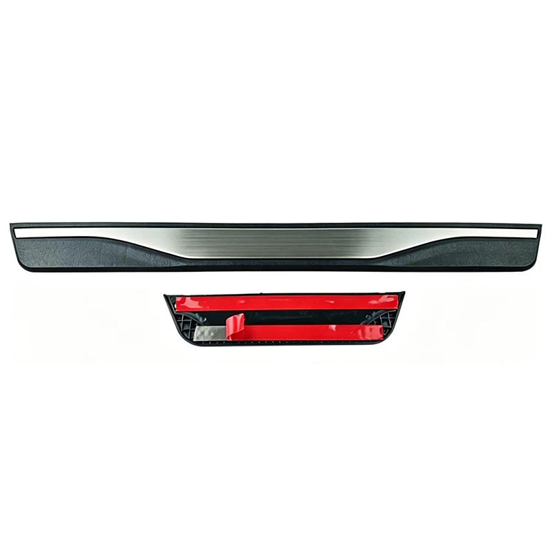 4개 플라스틱 스테인리스 스틸 자동차 액세서리 자동차 도어 실 페달 웰컴 스커프 플레이트 커버 (쿨레이 2023-2024용)