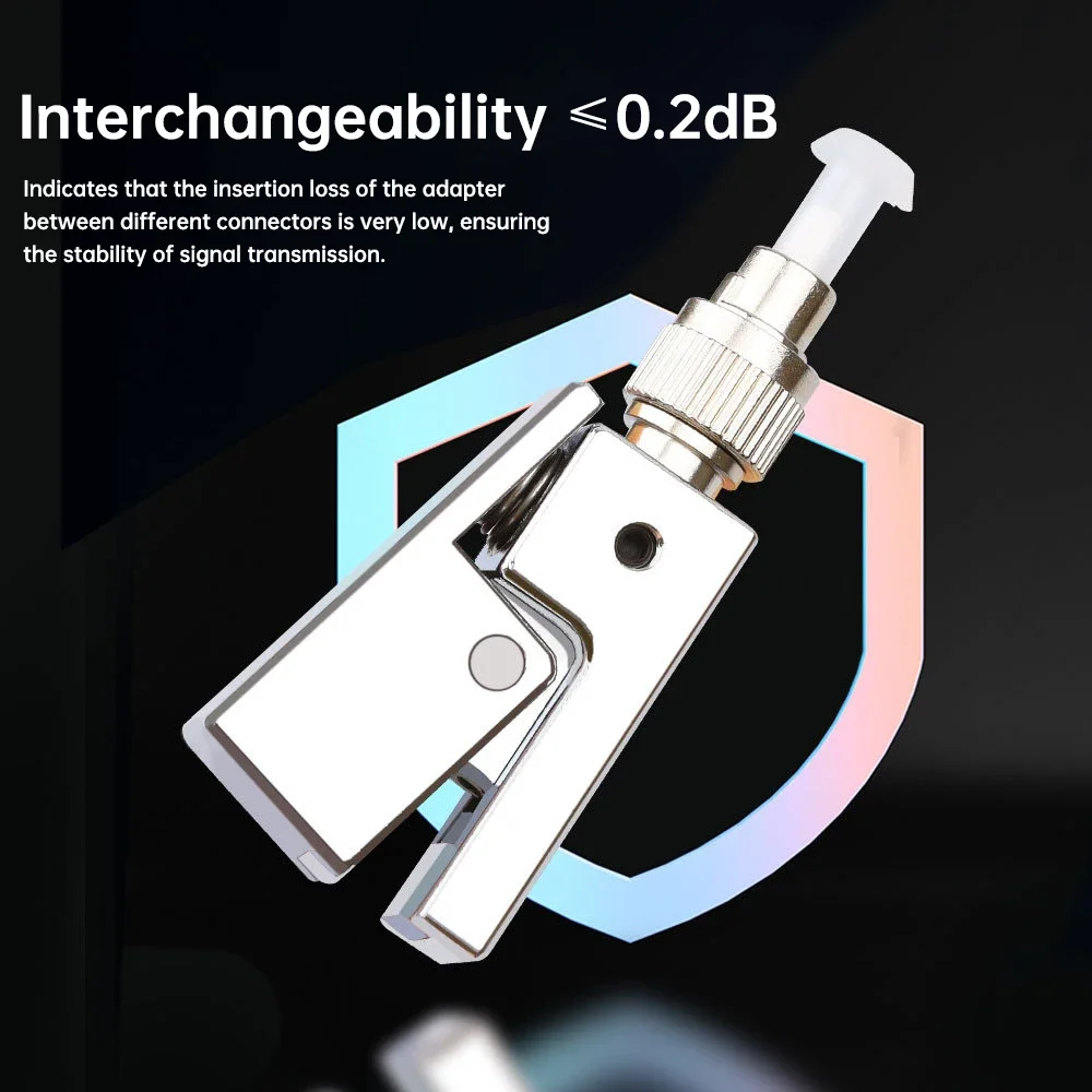 ZoeRax FC Bare Fiber Optic Adapter Square Fiber Connector for FTTH Red Light Pen Optical Power Meter OTDR FC Square Coupler