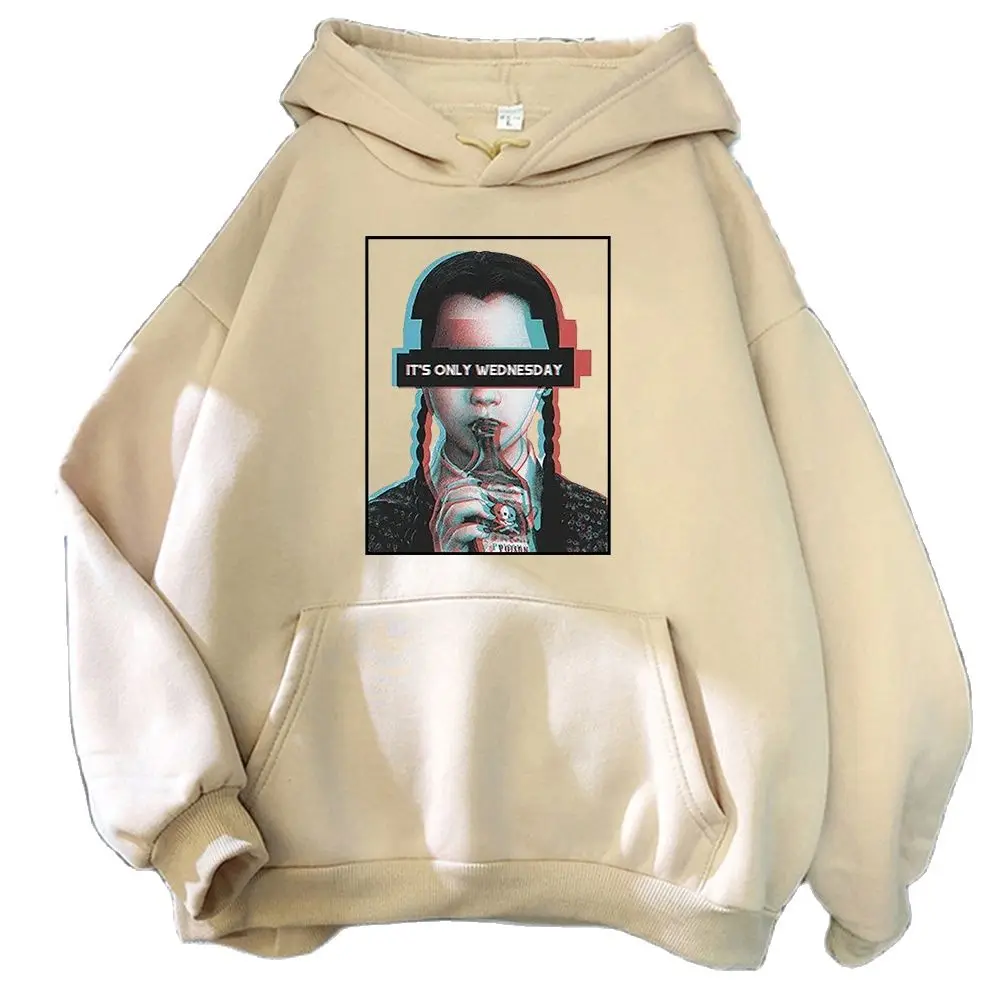 

Wednesday Addams Women Hoodie Harajuku Aesthetic Graphic Y2K Clothing Unisex Spring Vintage Streetwear Hooded Sweatshirts Tops