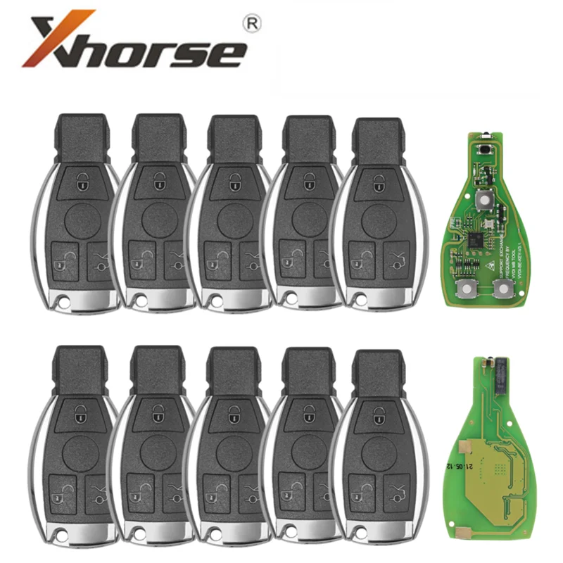 Xhorse Vvdi Be Key Pro Improved Version Plus For Benz Smart Key Shell 3 Buttons Get Free Vvdi Mb Bga Token 10 Pcs Lot Aliexpress