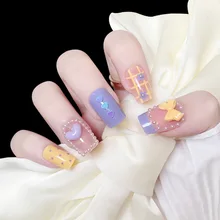 

Fairy Slim Detachable Nail Enhancement Pearl Nail Piece Long Love Bow False Nail Fake Nails Long