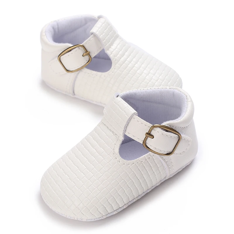 0-18M Classic Fashion Boy And Girl Flat Walking Shoes PU Soft Sole Non-slip Shoes For Newborn Babies First Walker Walking