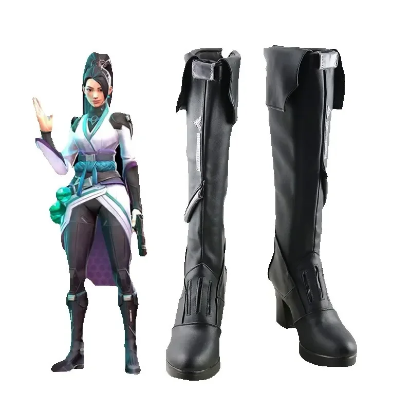 

Valorant Sage Cosplay Boots Cosplay High Heel Shoes Halloween Carnival Custom Made Shoes