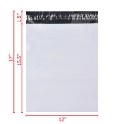 Durable Self-Seal Poly Mailers - 10-Pack Waterproof & Tear-Proof Shipping Envelopes (12x15.5inch)