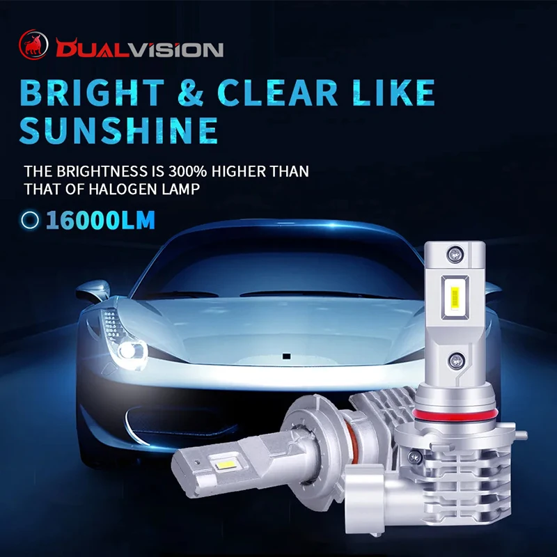 Dualvision H4 LED H7 H8 H9 HB2 HB3 H11 HB4 9005 9006 Car