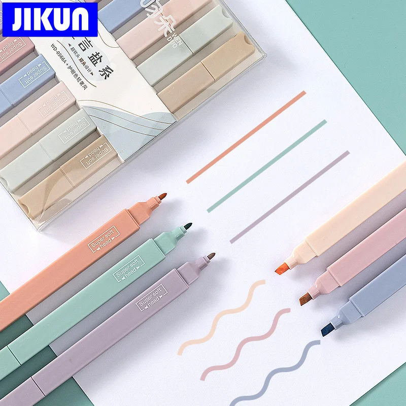 Pastel Gel Pen Set, Black Pens with 1Pack Highlighter for Writing,  Retractable 0.5mm Fine Point Gel Pens - AliExpress