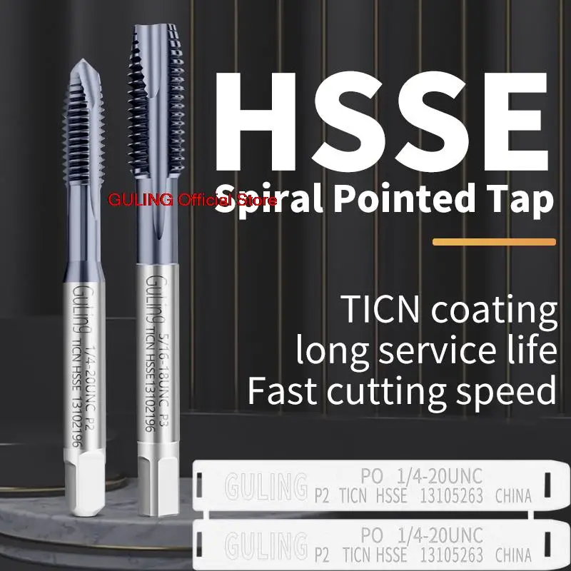

HSSE-M35 With Ticn Spiral Pointed Tap UNC 1-64 2-56 3-48 4-40 5-40 6-32 8-32 10-24 12-24 1/4 5/16 3/8 7/16 1/2 9/16 Thread Taps
