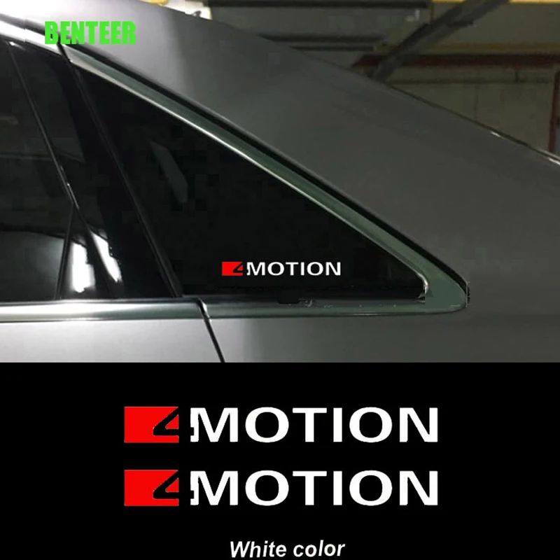2Pcs 4Motion Car Windows Sticker Per Volkswagen Golfr Touareg Tayrgn Teramont Multivan Caravelle Passat R36 B8