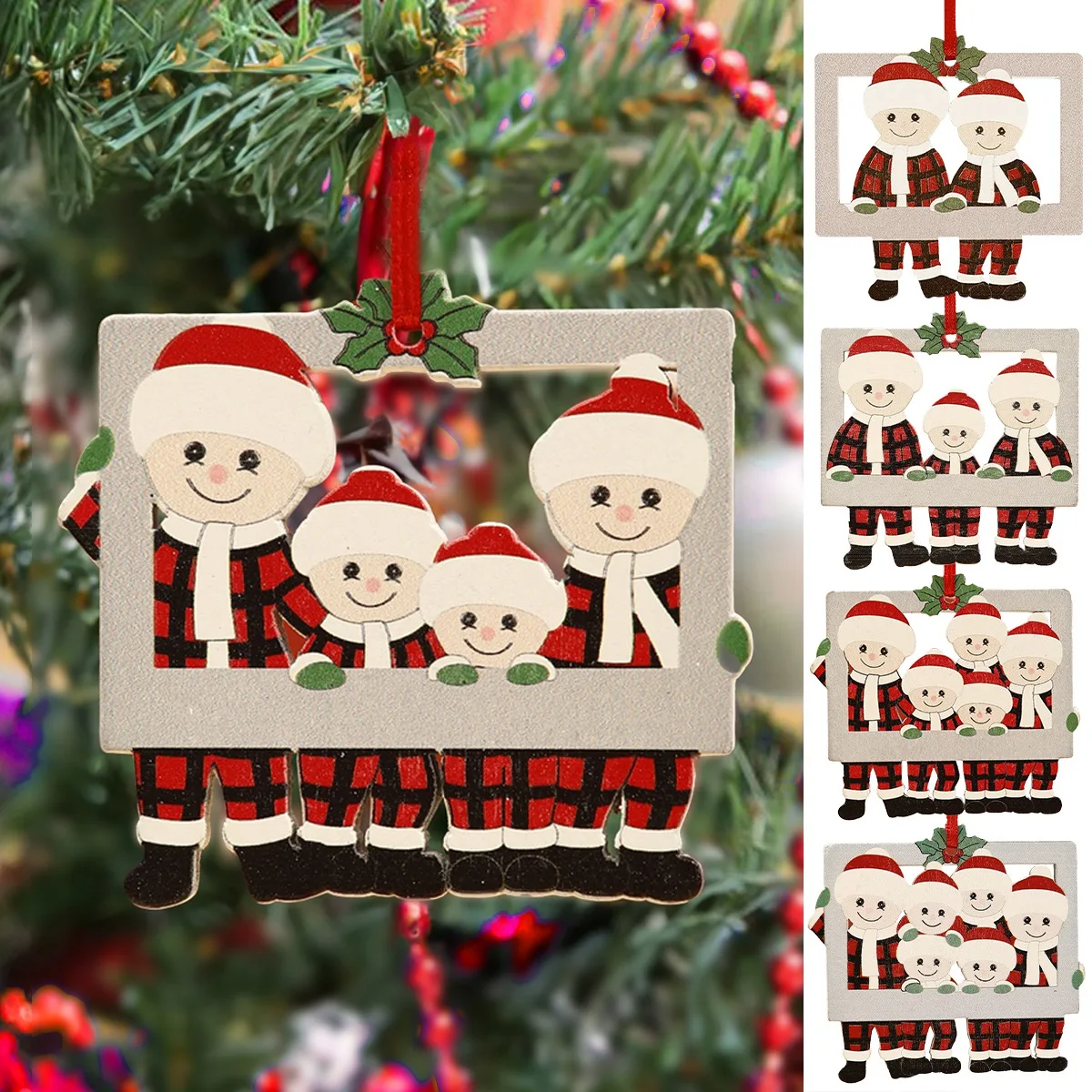 DIY Weihnachten Familie Anhänger Frohe Weihnachten Dekorationen für zu Hause 2024 Weihnachts baum hängen Ornament Navidad Geschenke Neujahr 2025