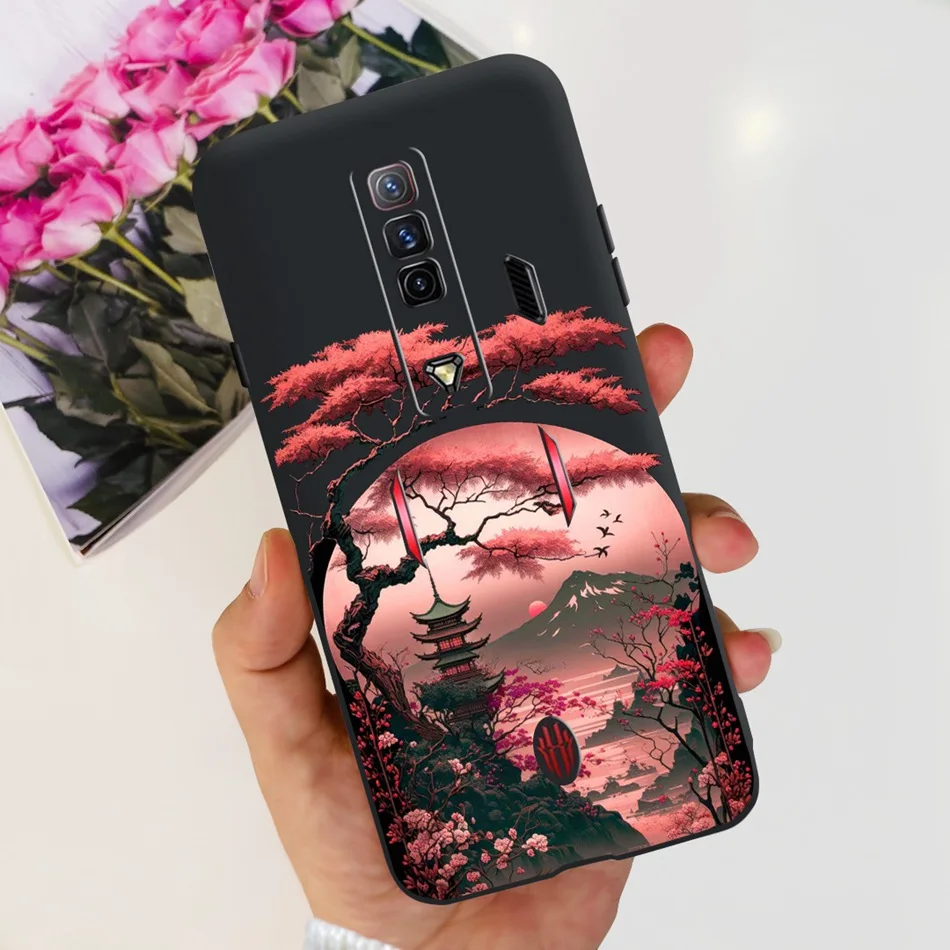 Fashion Cool Pattern Black Silicone Phone Case for ZTE Nubia Red Magic Series