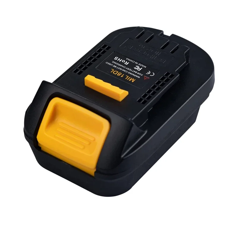 MIL18DL อะแดปเตอร์สําหรับ Milwaukee 18V แบตเตอรี่แปลงสําหรับ Dewalt 18V 20V แบตเตอรี่อะแดปเตอร์แปลงแบตเตอรี่โวลต์แหล่งจ่ายไฟเครื่องมือ 1