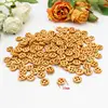100 or 200pcs 8mm Mini Wooden Buttons for Crafts Sewing Accessories Handmade love letter scrapbook wedding decoration 4 Holes 4
