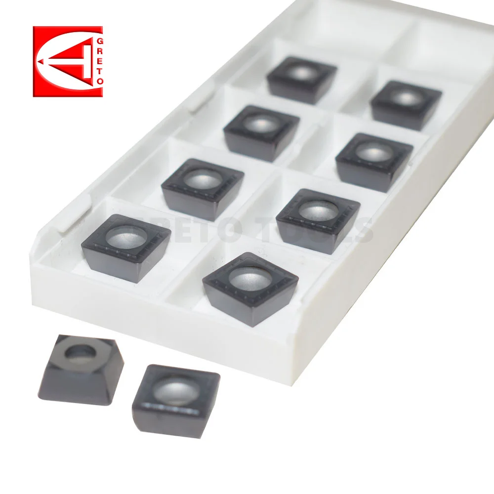 

GRETO SPGT090408-PM GT402 GT4205 Cemented Carbide Cnc Metal Tools For Milling Cutter SPMG 090408 PM