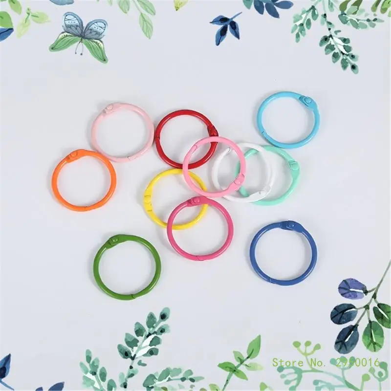 금속 바인더 제본 반지, 30mm, 45mm 키체인, 종이 반지, 느슨한 잎, 학교 노트북 반지, 60 개