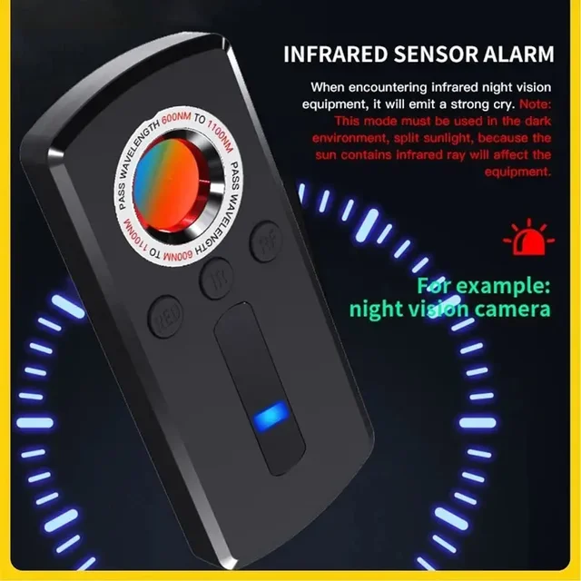 Hidden Camera Detector Anti Spy Gadget Professional Hunter Wireless Signal Car GPS Infrared Search Wiretapping Bug Mini Devices 6