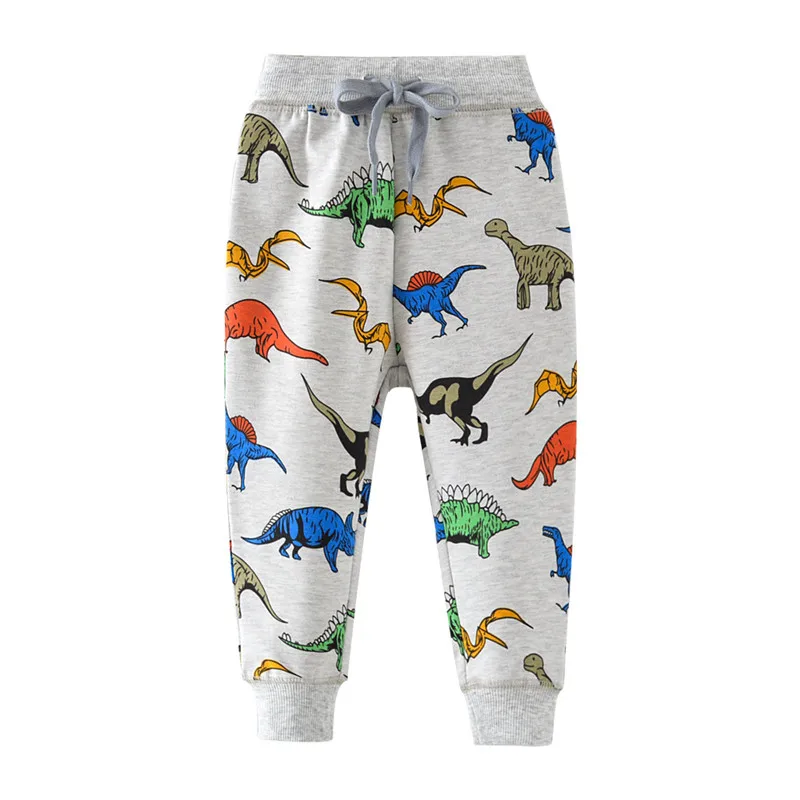 

Jumping Meters 2-7T Boys Tigers Sweatpants Children's Clothing Full Length Drawstring Animals Print Baby Trousers