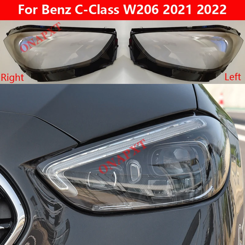 

Auto Car For Mercedes-Benz C-Class W206 2021 2022 Front Headlight Cover Glass Headlamp Transparent Lampshade Lamp Shell Lens