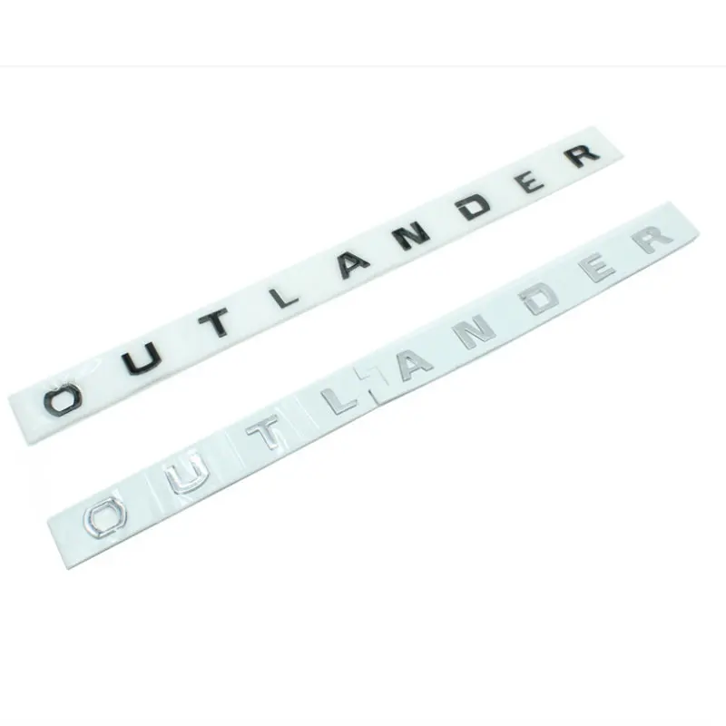 

OUTLANDER letter label car stickers For Mitsubishi OUTLANDER front hood label car refit accessories badge body trunk decoration