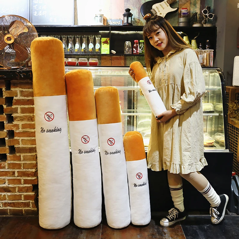 30110cmCreativeSmokingCylindricalSleepingCushionCigarettePillowSmulationPlushToys
