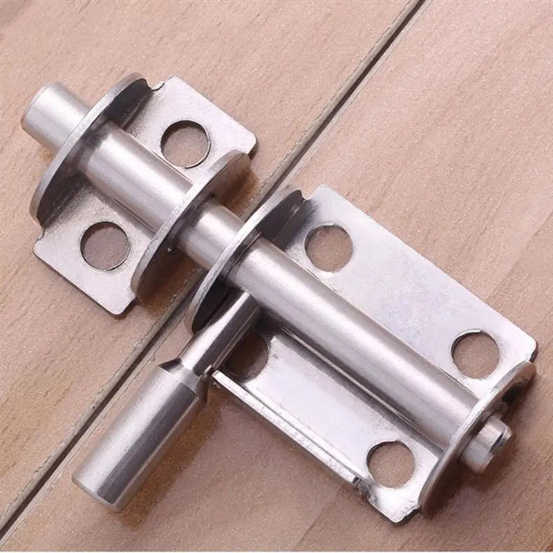 1Pc Entry Slide Door Lock Steel Sliding Door Lock Slide Surface Door Bolt Child Proof Sliding Door Lock uke door guard latch bolt with screws sliding window door lock handle 304 stainless steel door latch safety home hardware