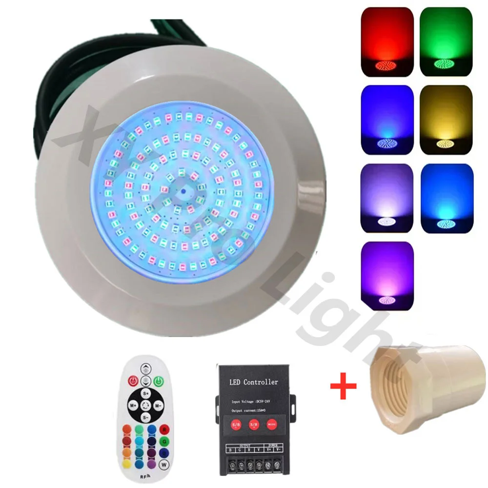 Upgrade Pool RGB LED Light,IP68 Waterproof, DC12V 9W 12W, Outdoor/Indoor Underwater, Fountain, Landscape, Piscina Luz Spotlight