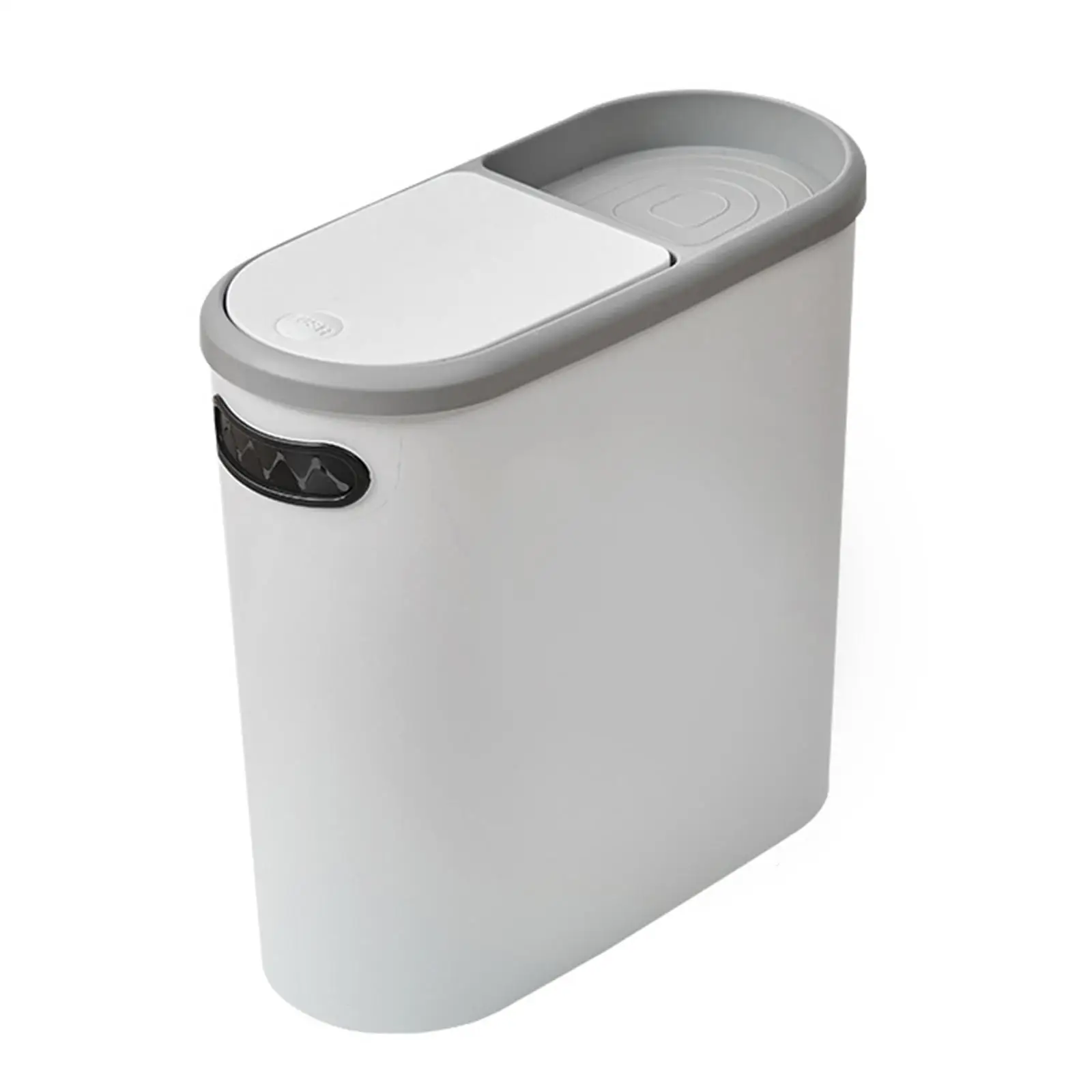 Nordic Dustbin Bathroom Trash Can 10L Simple Thin Narrow Garbage Can Kitchen Wastebasket for Office Study Home Living Garage