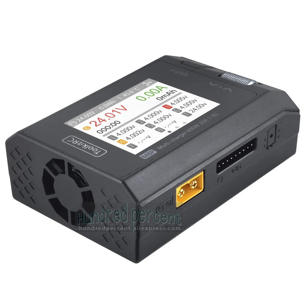 Интеллектуальное зарядное устройство ToolkitRC M8P, 1-8S, 600 Вт, 20 А, дистанционное управление, автомобильная авиационная модель, литиевая батарея FPV, быстрая зарядка thumbnail 6