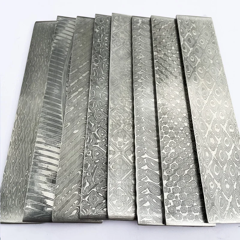 New Pattern VG10 Sandwich Damascus Steel for DIY Exquisite Knife Making Stainless Steel Knife Blade Blank Has Been HeatTreatment 6