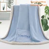 Baby Blankets Newborn Cartoon Embroidery Flannel Baby Blanket Baby Boys Girls Swaddle Wrap Infant Stroller Cover Kids Blanket 4