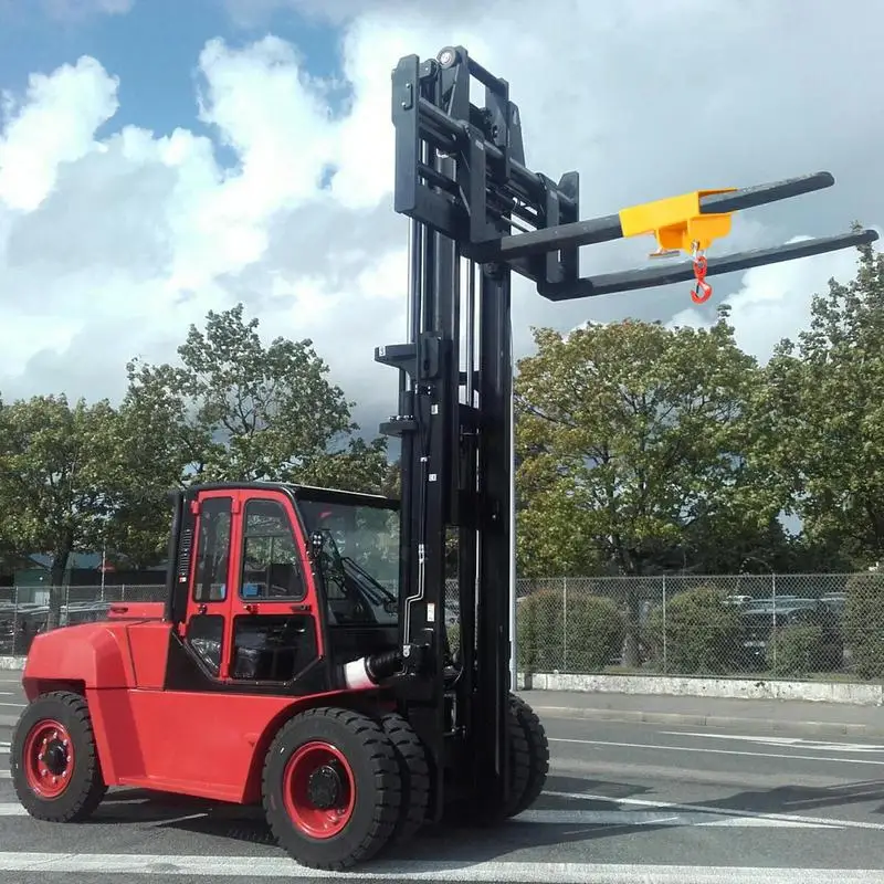 Forklift Lifting Hook Attachment Heavy Duty Forklift Hoist Attachment Single Fork Design Fork Lifting Hook Accessories For Bay