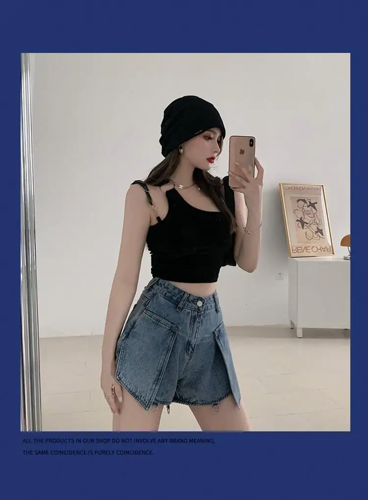 Denim Jeans Women Fashion Patchwork High Waist Straight Leg Pants  Loose New Sweatpants Streetwear Women Korean Jeans denim