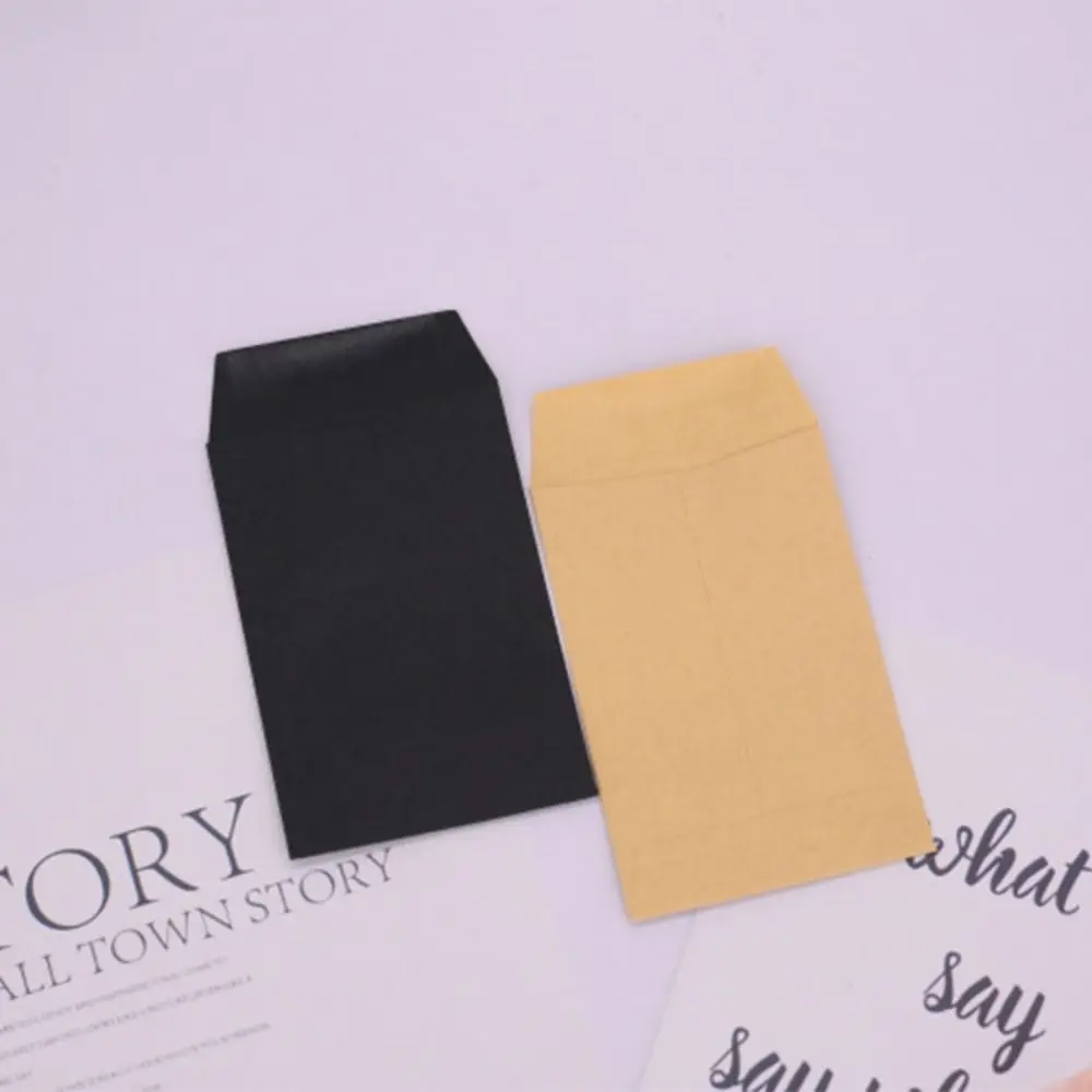 100pcs 6x9cm Kraft Paper Bag Cute Mini Pink Blue Envelope Gift Wrap Pouch Gift Bags Candy Bags Snack Baking Packaging