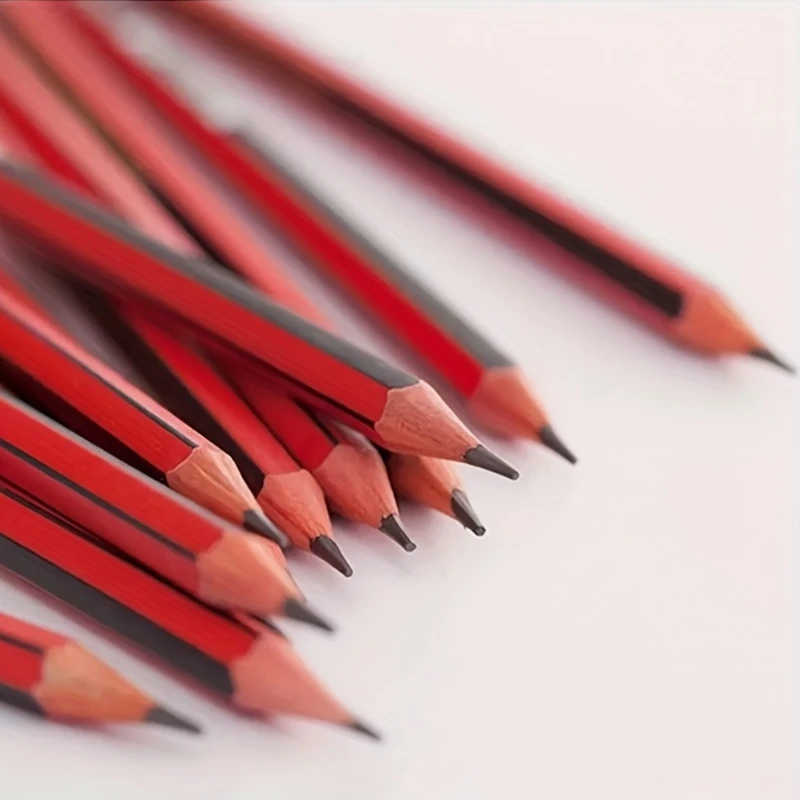 High-Quality Poplar Wood HB Pencils with Erasers - Ideal for Writing, Drawing, and Sketching
