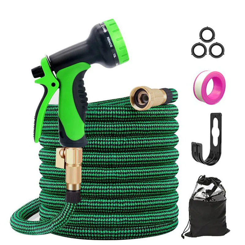 

Garden Hose Pipe Telescopic Water Pipe High Pressure Car Wash Flexible Hose Water Gun Gardening Stretch Hose Watering System