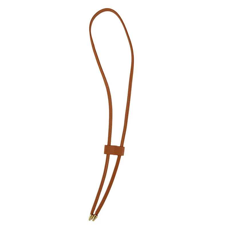 4pcs PU Leather Bag Strap DIY Replacement Bucket Bag Drawstring Rope Backpack Beam Pocket Purse Accessories