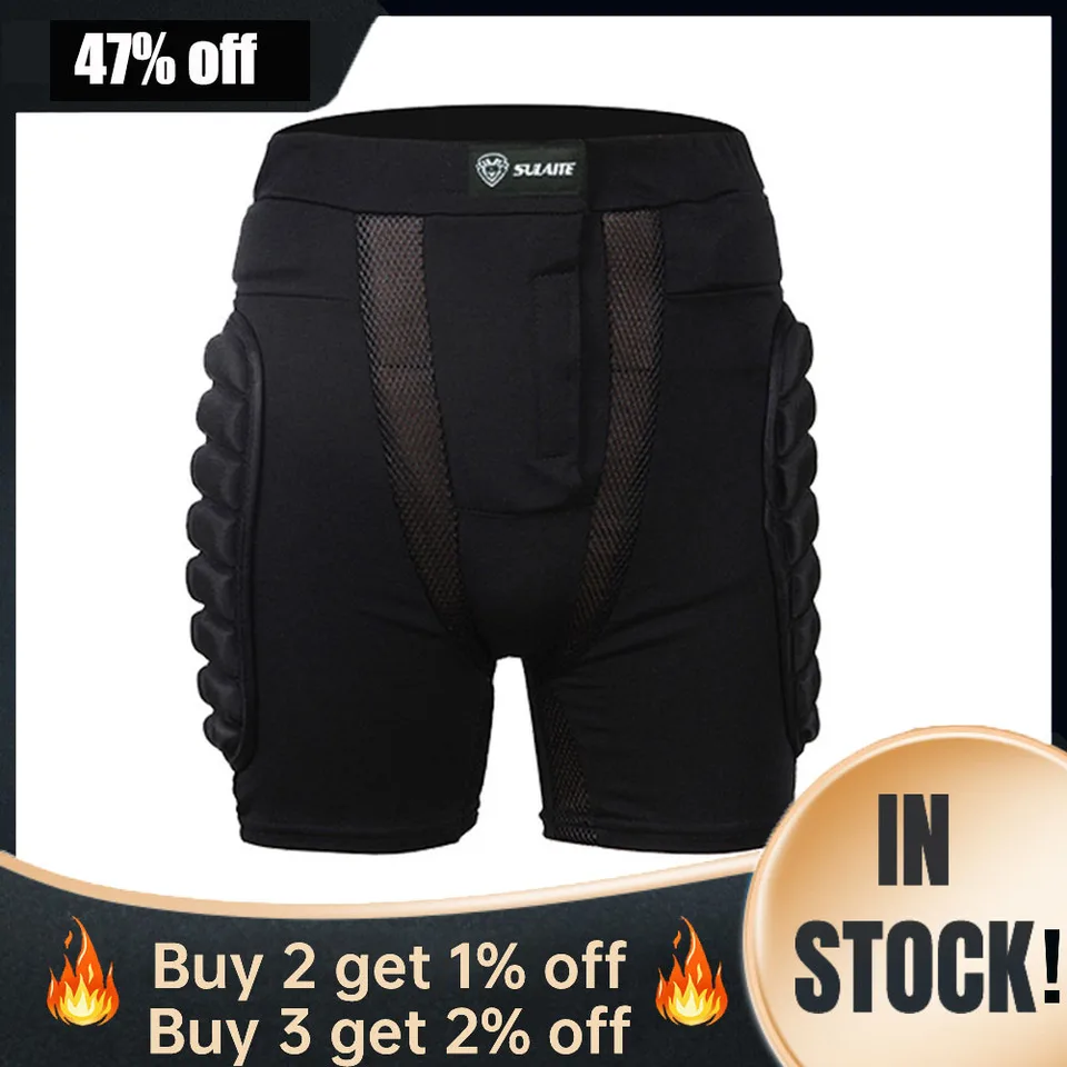 thumbnail image 2 of RiToEasysports Hip Pad Shorts - Protective Padded Shorts For Snowboarding, Skateboarding, Skiing (Size XL) 2 of 14
